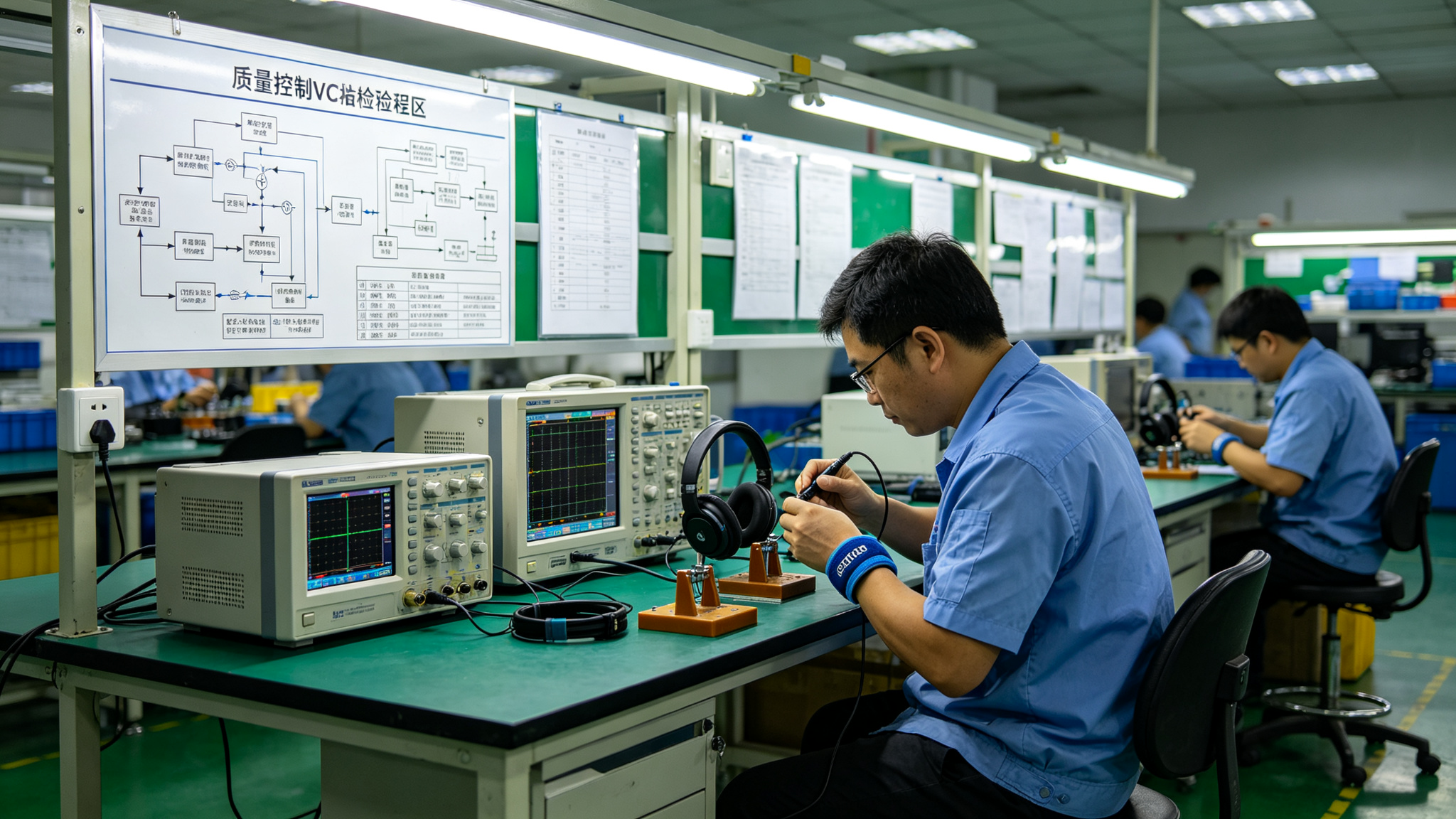 Aging & Reliability Test — QC inspection and reliability testing station