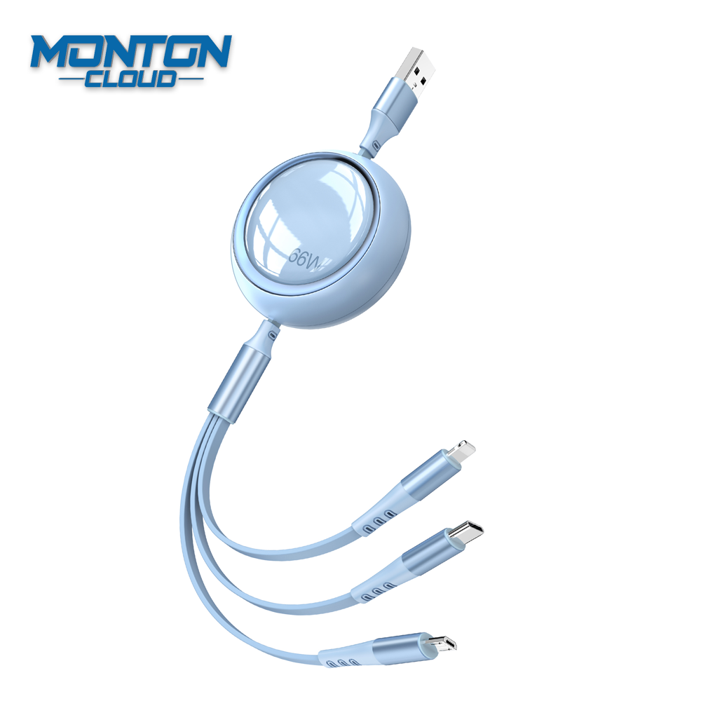 MT-XMJ03 明镜伸缩快充一拖三数据线 Charging Cable